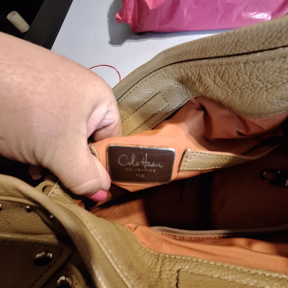 Cole Haan Tan Leather Shoulder /Satchel Handbag